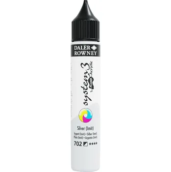 Daler Rowney System3 Akrylová barva Silver Imitation 29,5 ml 1 ks