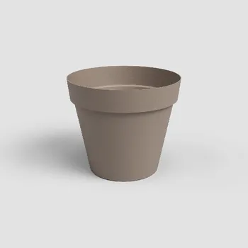 Květináč Květináč CAPRI, 16cm, plast, šedá|MATTE TAUPE|Artevasi