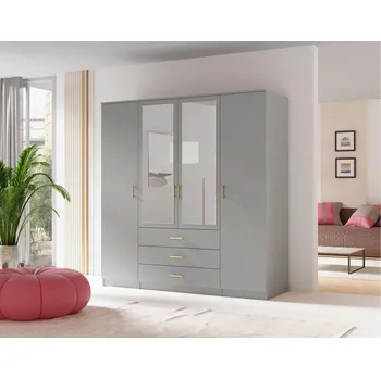 Zrcadlo MOB Selforta 4D (šedá) (se zrcadlem)