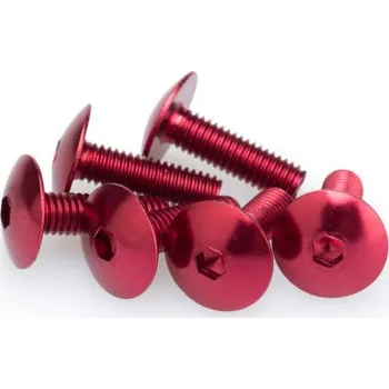 Motodoplněk Šrouby PUIG ANODIZED 0657R červená M6 x 20mm (6ks) 0657R