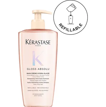 Vlasová kosmetika KÉRASTASE Gloss Absolu Bain Creme Hydra-Glaze Refillable Bottle 500 ml
