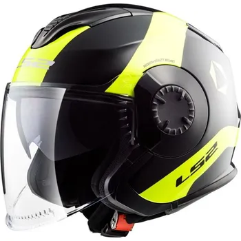 Motodoplněk LS2 OF570 VERSO TECHNIK Black Yellow (305702054) (Velikost: S) 305702054