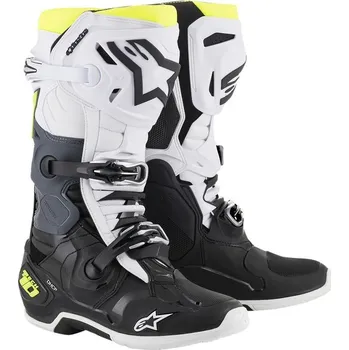 Moto obuv ALPINESTARS(MX) BOTY TECH 10 BK/WT/YL (2010020-125-10) (Velikost: 10) 2010020-125-10