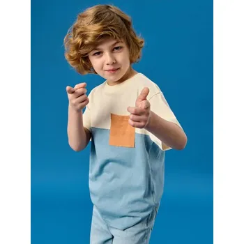 Sinsay - Bavlněné tričko - krémová - 751DN-01X - 751DN-01X-122