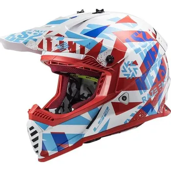 Helma na motorku LS2 MX437J FAST EVO MINI FUNKY RED WHITE (40437J3302-MASTER) (Velikost: S) 40437J3302-MASTER