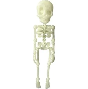 Dekorativní figurka kostra svítící ve tmě 18 x 4 x 3 cm Halloween dekorace fosforeskující soška do interiéru