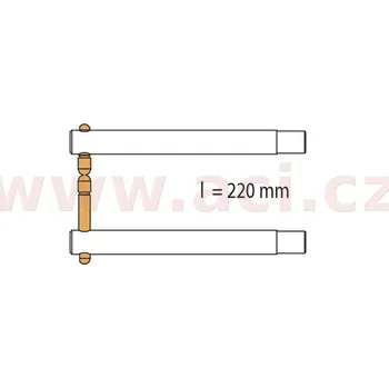 Nářadí na motocykly ramena pro bodovací kleště s krytkou PORTASPOT, délka 220 mm (2 ks) 047938