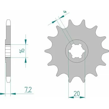 Nářadí na motocykly Ocelová standardní přední řetězová kola AFAM 22104 - 520 22104-10