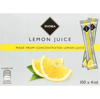 Citronová šťáva v sáčcích Rioba 100 kusů x 4 ml / 400 ml