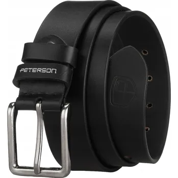 Opasek Pásek pánský z přírodní kůže, černý, klasický PETERSON, pevný, široký