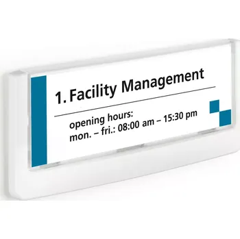 Kancelář Orientační tabulka CLICK SIGN 149x52,5 mm - Bílá