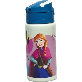 Láhev Disney Ledové království - Hliníková brčková láhev s věšákem