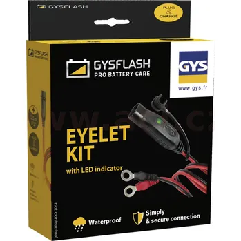 Auto-moto připojovací kabel s indikací stavu baterie - bateriová oka M6 GYSFLASH 029200