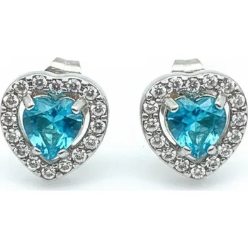 Náušnice Ewena Ocelové náušnice s akvamarínovým zirkonem-Nerina-EW 336