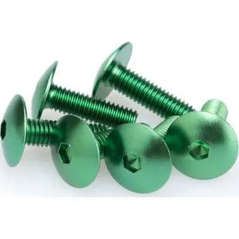 Motodoplněk Šrouby PUIG ANODIZED 0657V zelená M6 x 20mm (6ks) 0657V