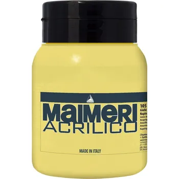 Vodová barva Maimeri Acrilico Akrylová barva Naples Yellow Light 105 500 ml 1 ks