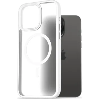 Pouzdro na mobilní telefon AlzaGuard Matte Case Compatible with Magsafe pro iPhone 15 Pro Max bílý