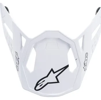 Auto-moto kšilt pro přilby SUPERTECH S-M10 DYNO, ALPINESTARS (bílá/černá matná, verze ECE 22.05) 8981319-2000-TU
