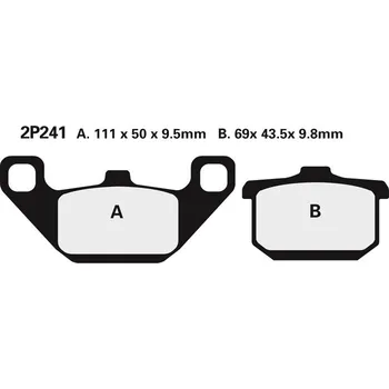 Nářadí na motocykly Polometalické brzdové destičky NISSIN Street - 2P-241NS 2P-241NS