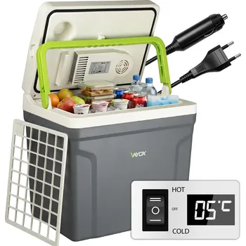 VAYOX Cestovní chladnička VA-T27 12/230V funkce ohřevu 27L 27 L ZELENÁ|ŠEDÁ