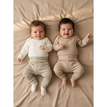 Dámské legíny Sinsay - Pruhované legíny 2 balení - béžová - 804DY-02X - 804DY-02X-62