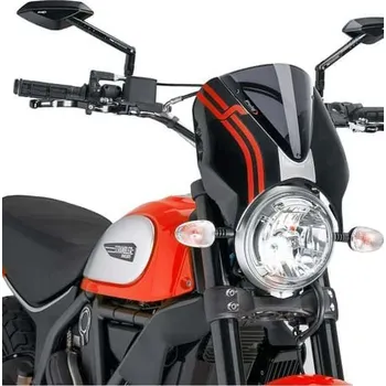 Plexi štít PUIG RETROVISION 7652F matná černá tmavá kouřová DUCATI Scrambler 800 2015-2026