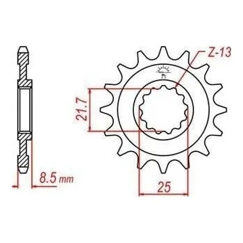 Řetězová sada pro motocykl Řetězové kolečko JT JTF 1537-16 16 zubů, 525 JTF1537.16