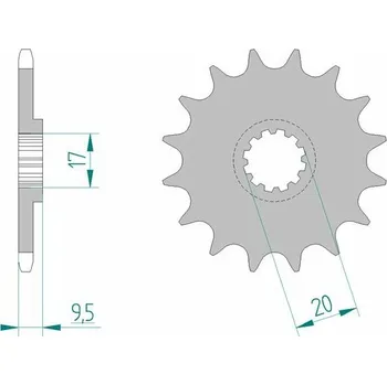 Nářadí na motocykly Ocelová standardní přední řetězová kola AFAM 94120 - 420 94120-13