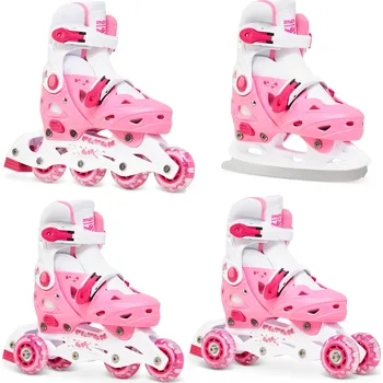 Sport RAVEN Kolečkové brusle 4v1 Raven Balloon 37/40 BÍLÁ|RŮŽOVÁ