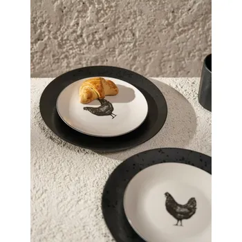 Talíř Sinsay - Sada keramických talířů s motivem slepice 2-pack - bílá - 439EA-00P - 439EA-00P-ONE-4