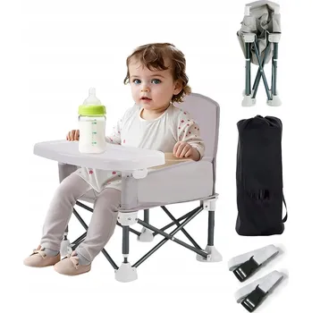 PŘENOSNÁ ŽIDLIČKA S PODNOSEM NA JÍDLO PRO DĚTI, SKLÁDACÍ