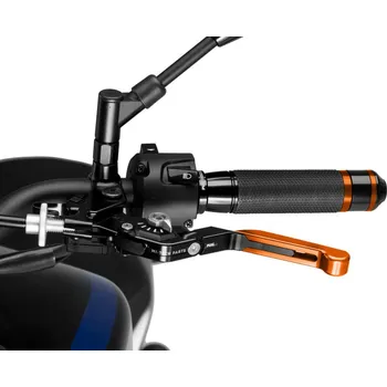 Motodíl Páčka spojky bez adaptéru PUIG 3.0 24TNP rozšiřitelná skládací oranžová/stříbrná 24TNP