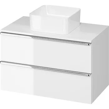 Koupelnový nábytek CERSANIT skříňka na umyvadlo VIRGO 80 bílá, rukojeť chromovaná + pracovní deska S4019-017