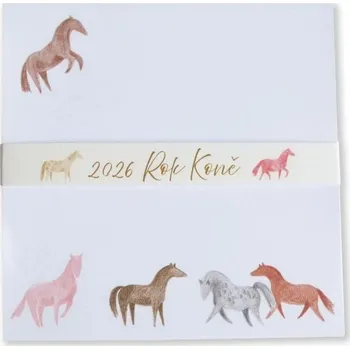 Blok Bloček čtvercový Koně