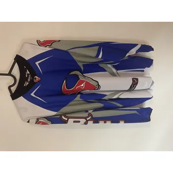 Moto dres Motokrosový dres BULL modrá/bílá/světle zelená/ červená Vel: XL výprodej zboží