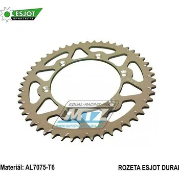 Řetězová sada pro motocykl Rozeta řetězová (převodník) Dural TM-48zubů ESJOT 51-32231-48 - barva stříbrná - TM MX125+MX144+MX250+MX250F+MX450F+MX530F / 92-22 + EN125+EN144+EN250+EN300+EN250F+EN300F+EN450F+EN530F / 92-22 + MX80 AL-TM-48-ES