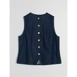 Sinsay - Džínová vesta z lyocellu s příměsí bavlny - námořnická modrá - 135IV-95J - 135IV-95J-M