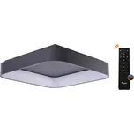Azzardo Solvent S SMART přisazené svítidlo LED 32W 2680lm 3000-6000K 45cm hranaté IP20, šedé + ovladač