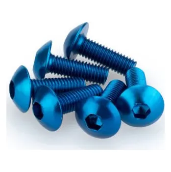 Motodoplněk Šrouby PUIG ANODIZED 0543A modrá M5 x 15mm (6ks) 0543A
