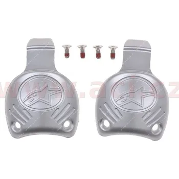 Moto obuv slidery paty pro boty SUPERTECH/ SMX PLUS, ALPINESTARS (stříbrné, pár) (Velikost: 36/41) 2H737431