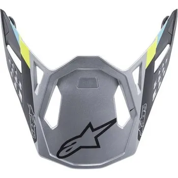 Auto-moto kšilt pro přilby SUPERTECH S-M8 CONTACT, ALPINESTARS (stříbrná matná) 8981219-1098-TU