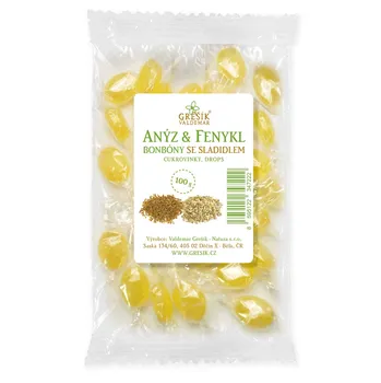 Bonbon Valdemar Grešík Anýz & Fenykl bonbóny se sladidlem 100 g