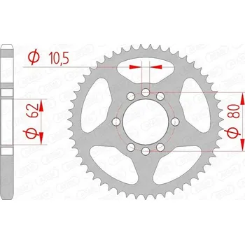 Nářadí na motocykly Ocelové standardní zadní kolo AFAM 12204 - 428 12204-53