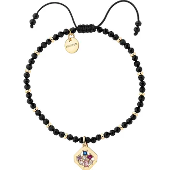 Náramek Pozlacený náramek z mosazi s turmalíny a zirkony - AR545-2204