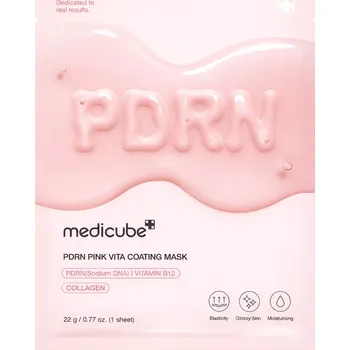 Pleťová kosmetika Medicube - PDRN Pink Vita Coating Mask - Regenerační maska v plátýnku - 22 g