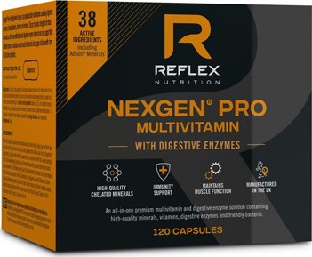 Reflex Nutrition Nexgen PRO + Digestive Enzymes 120 kapslí
