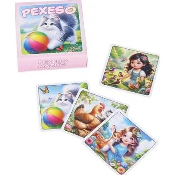 Pexeso Pexeso Mazlící v krabičce - růžové