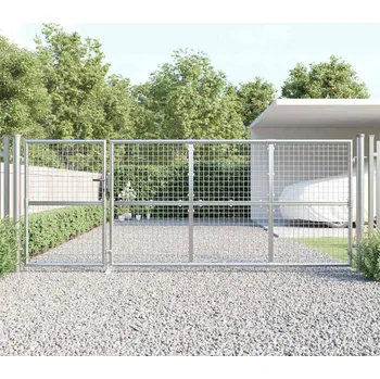 branka Pletivá zahradní branka stříbrná 350 x 125 cm pozinkovaná ocel IM_154552