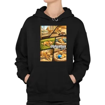 Žertovný předmět Chihuahua life - dámská mikina s potiskem- Tričkový.cz