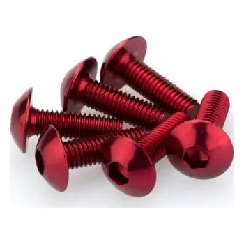 Motodoplněk Šrouby PUIG ANODIZED 0543R červená M5 x 15mm (6ks) 0543R